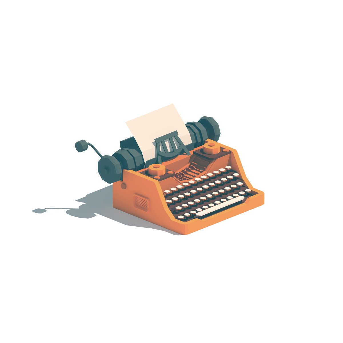 Lowpoly Typewriter